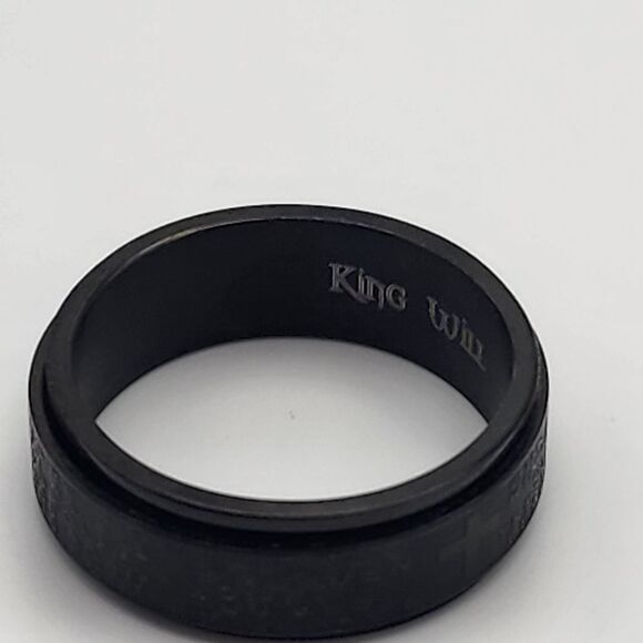 King Will Black The Lord's Prayer Fidget Ring - Picture 5 of 5